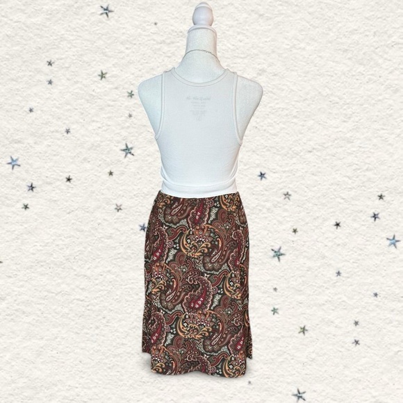 La Belle vintage boho paisley knee length skirt M - Picture 4 of 8